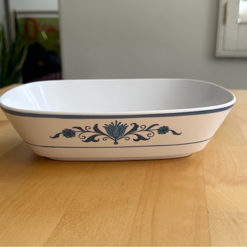 Danish Blue White Swedish Noritake Progression Blue Haven Floral Bakeware Dish